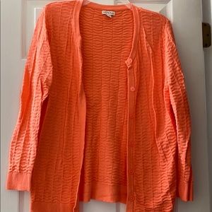 Merona textured orange cardigan